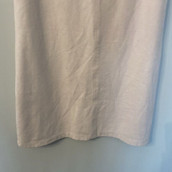 Abercrombie & Fitch Blush Pink faux suede mini Tshirt Dress Size M - Picture 3 of 7